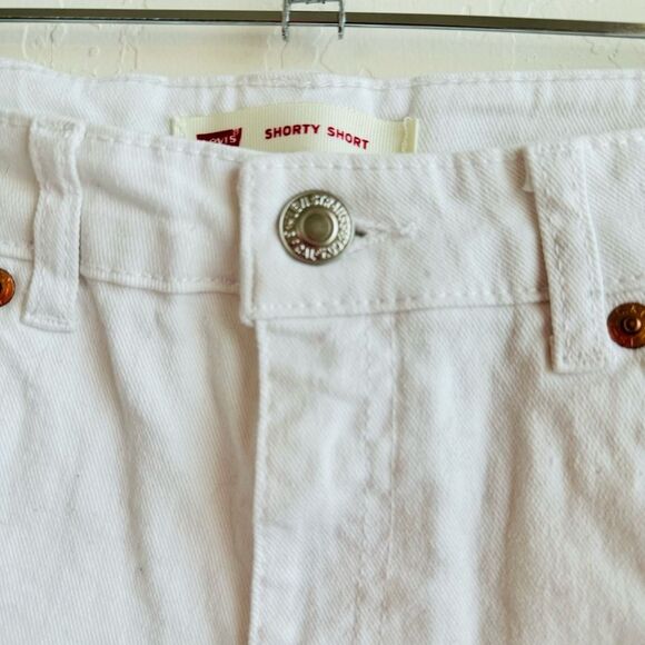 Levi’s Kids White Shorty Short Shorts Size 14 - Picture 6 of 9
